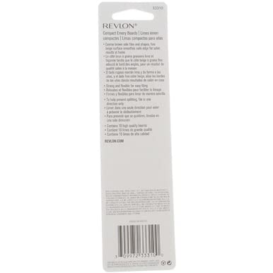 REVLON Compact Emory Board 10 boards per pack supports versatile nail care.