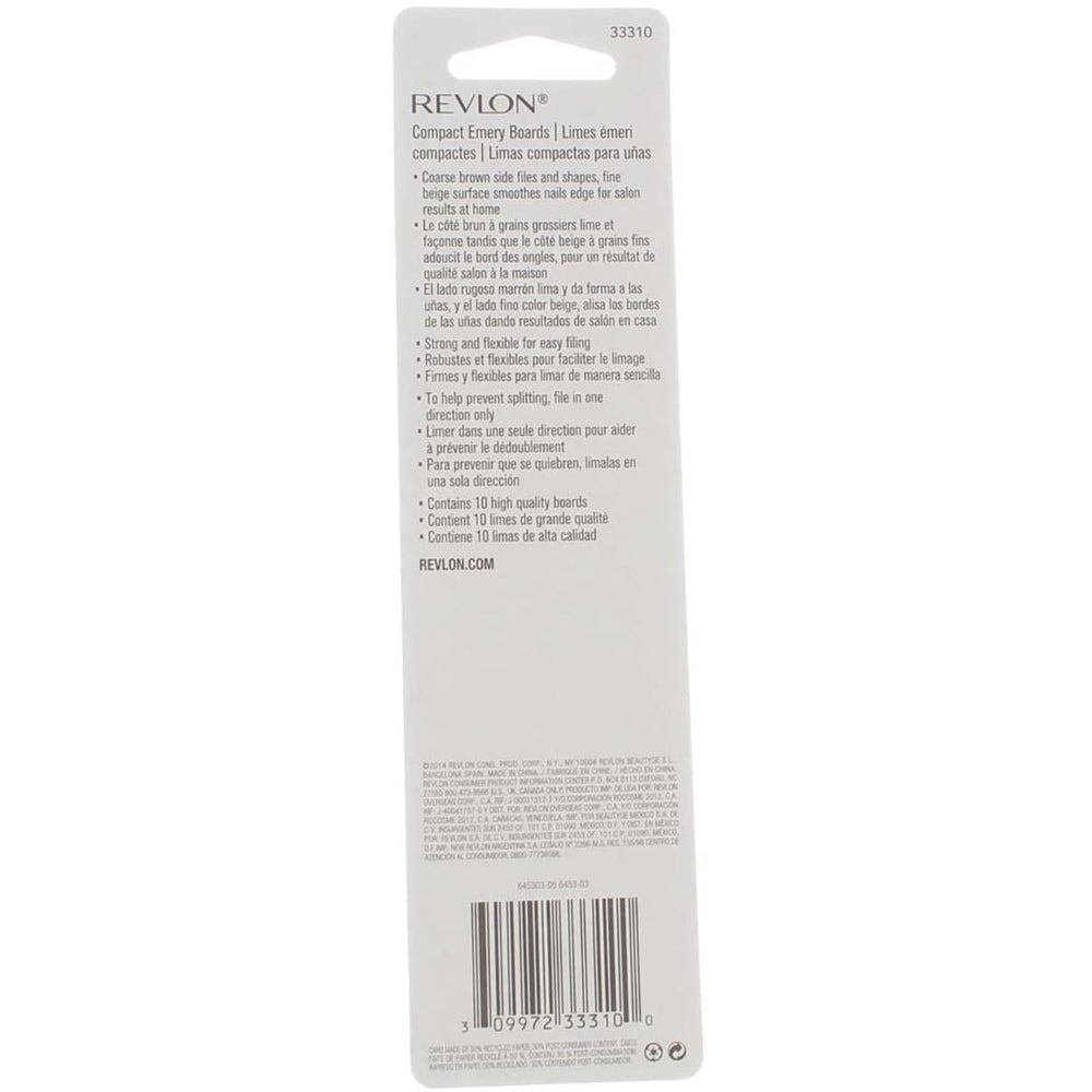 REVLON Compact Emory Board USA-made quality for trusted nail shaping.