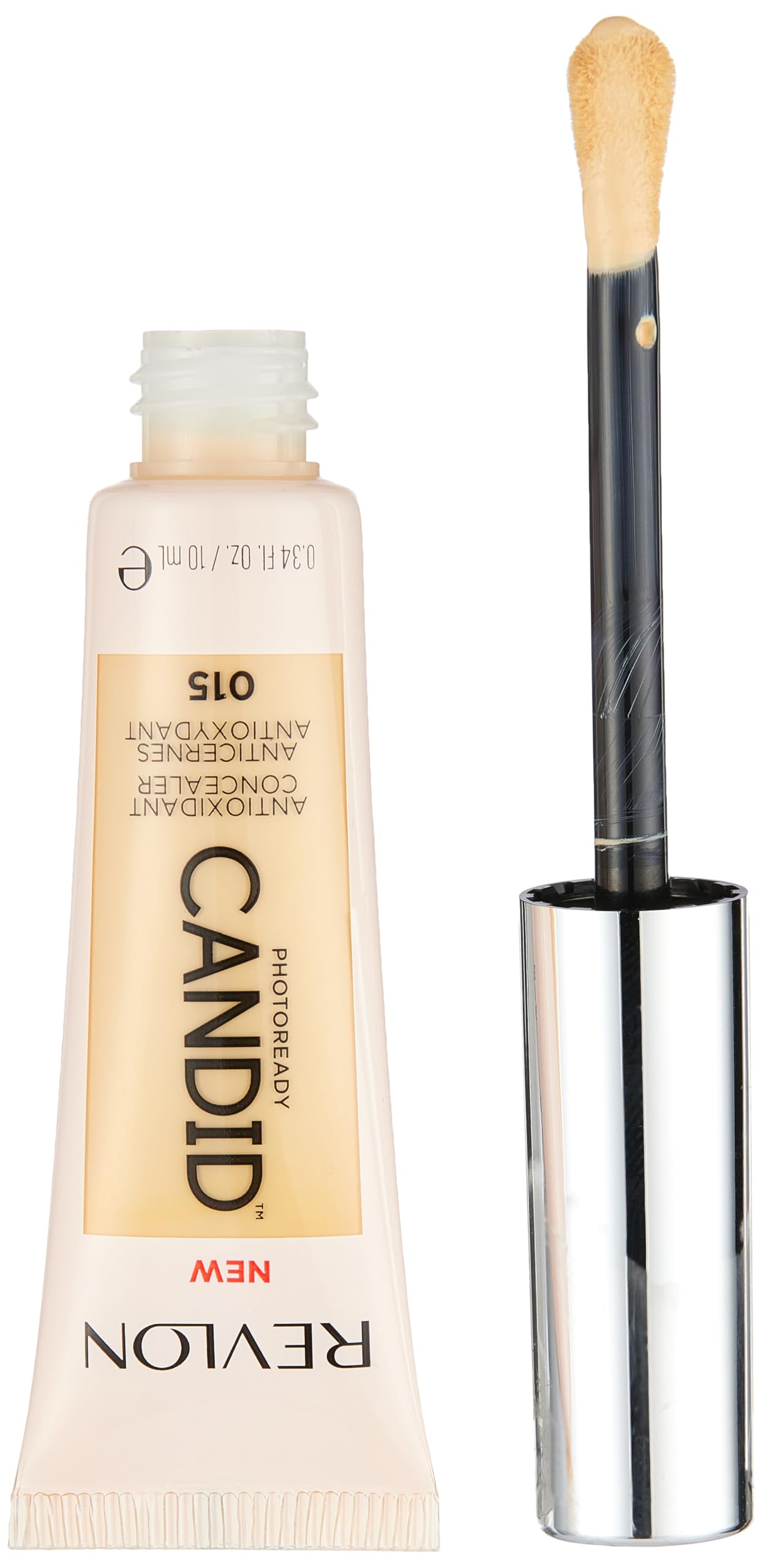 Revlon Concealer Stick applicator close-up shows doe-foot delivering creamy coverage.