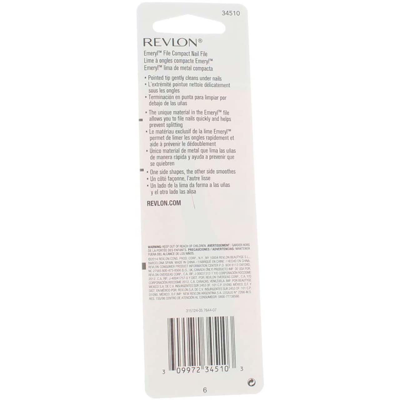 REVLON Emeryl File compact portable design fits in small bags.