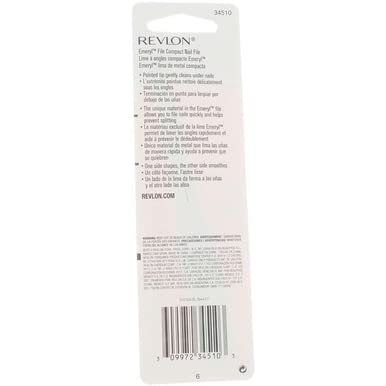 REVLON Emeryl File pack of four convenient for travel or replacements.