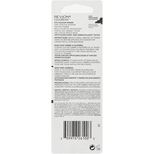 Revlon ColorStay Eyeshadow Primer application demonstrates a smooth, crease-free base