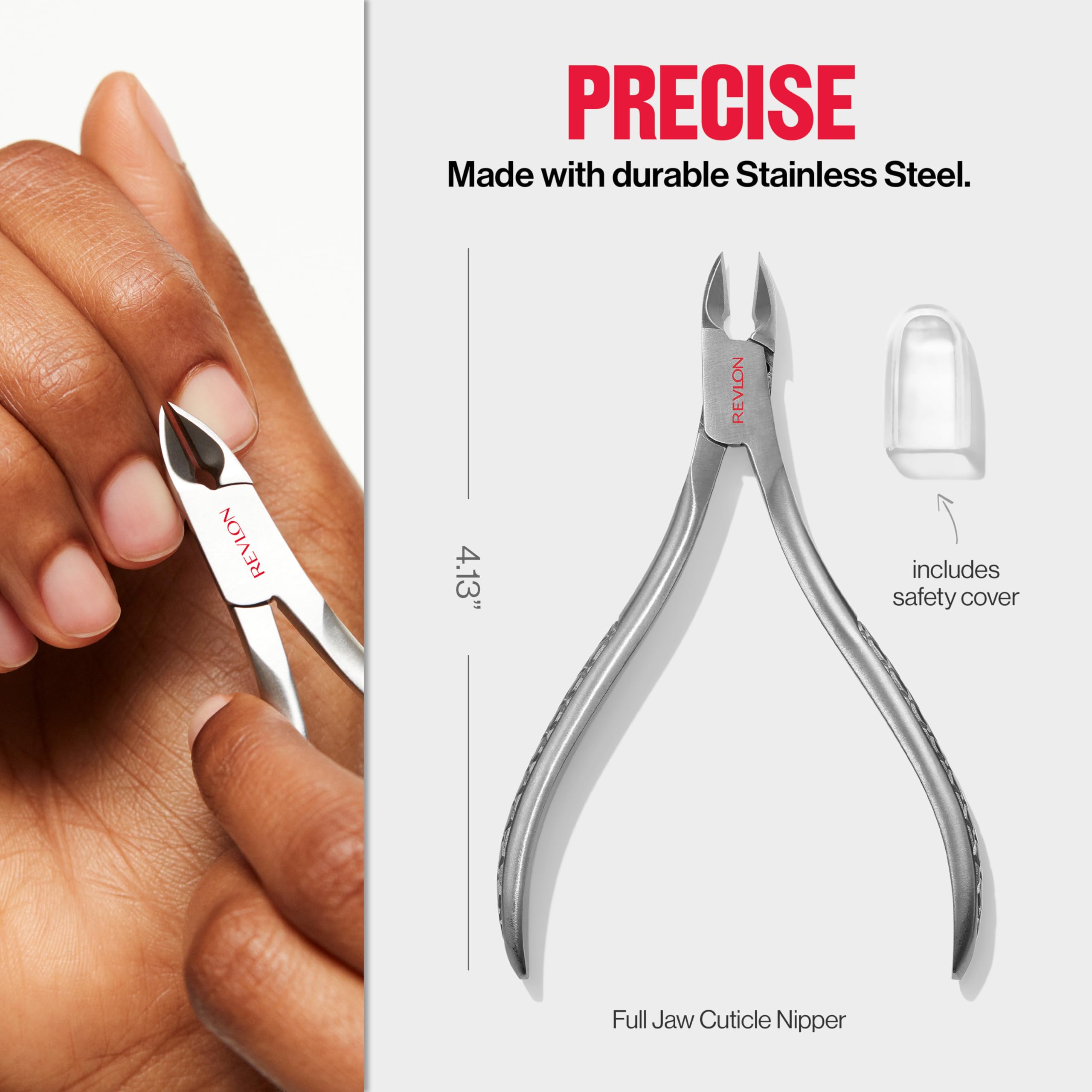 REVLON Full Jaw Cuticle Nipper stainless steel blade for durability