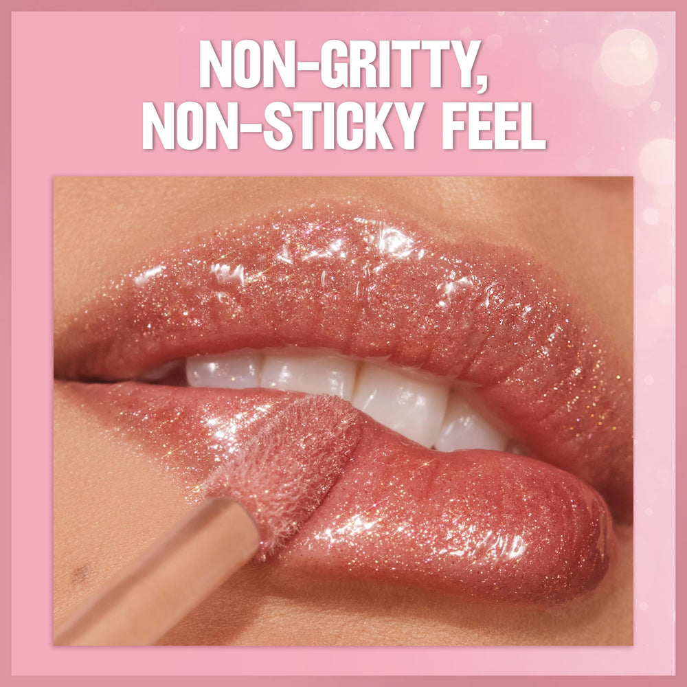 REVLON Glimmer Gloss oversized applicator delivers generous, even coverage across lips.