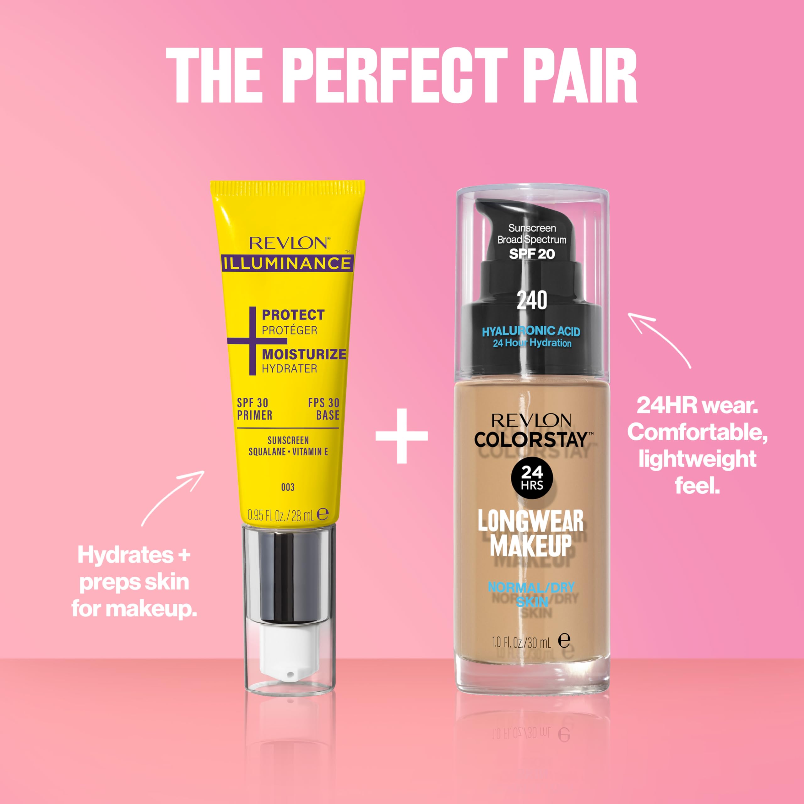 REVLON Illuminance primer under-makeup application scene demonstrates priming.