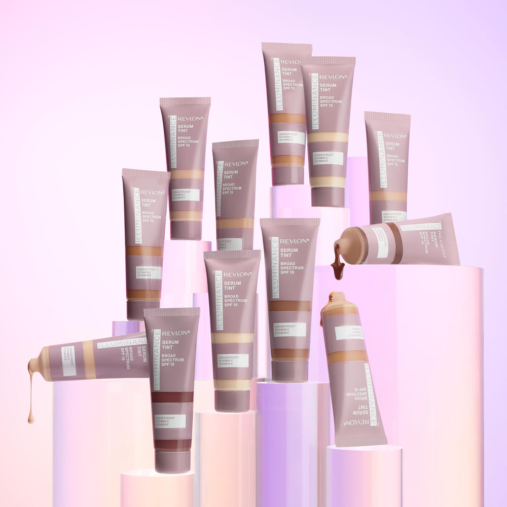 Revlon Illuminance Serum Tint with triple hyaluronic acid for lasting hydration.