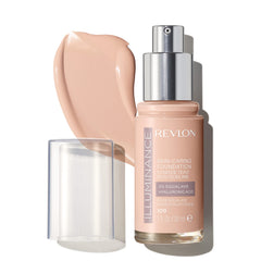 Revlon Illuminance, botella con pump, hidratación suave para uso diario.