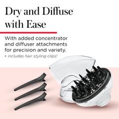 REVLON Infrared Hair Dryer with ceramic coating delivering even heat distribution.