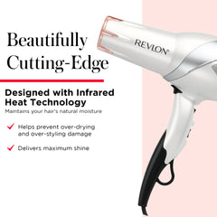 REVLON Infrared Hair Dryer with Concentrator for precise styling at home.