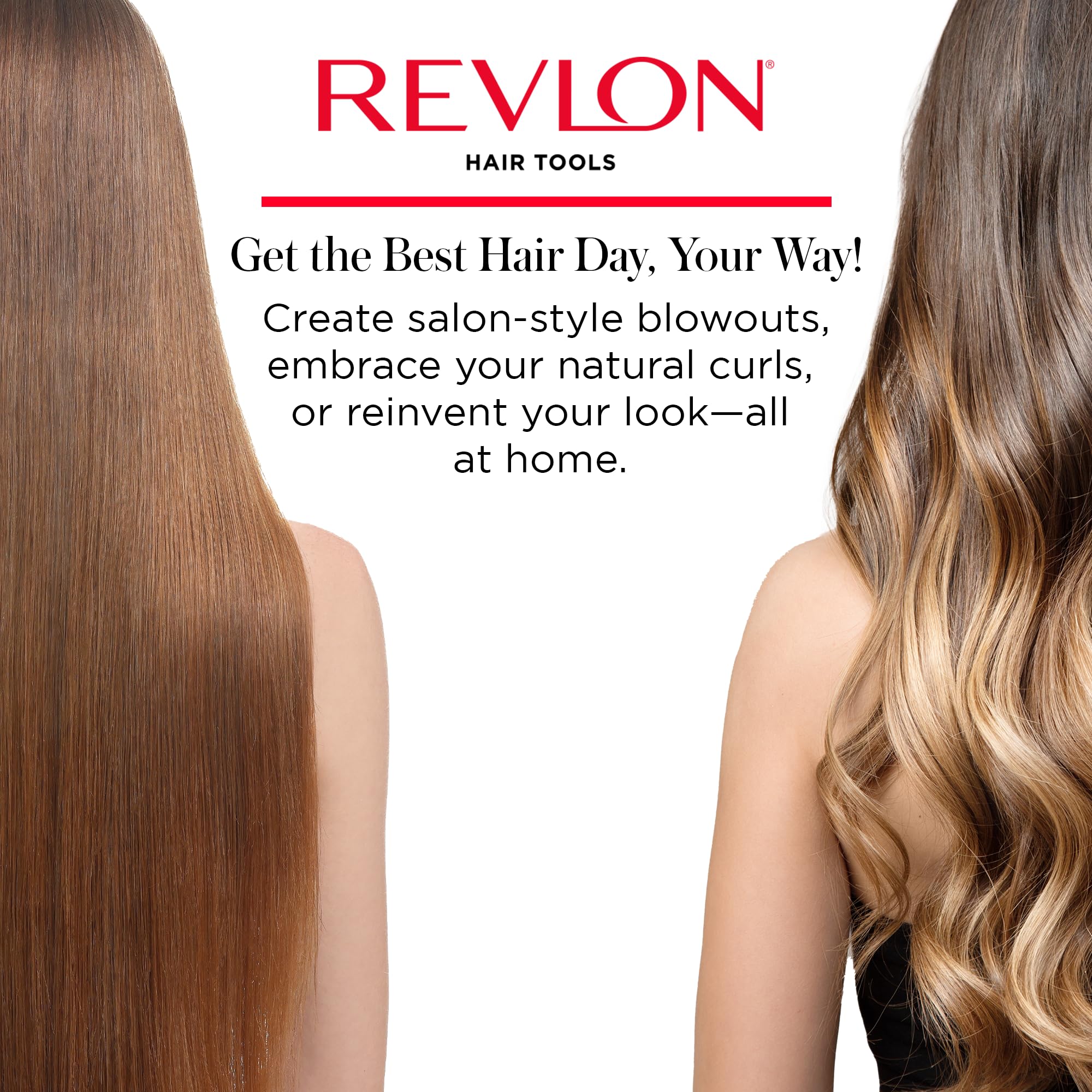 REVLON Infrared Hair Dryer in action with diffusers and concentrator.