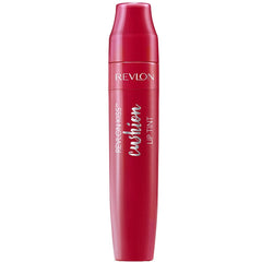 Revlon Kiss Cushion Lip Tint Crimson Feels application close-up showing buildable color.