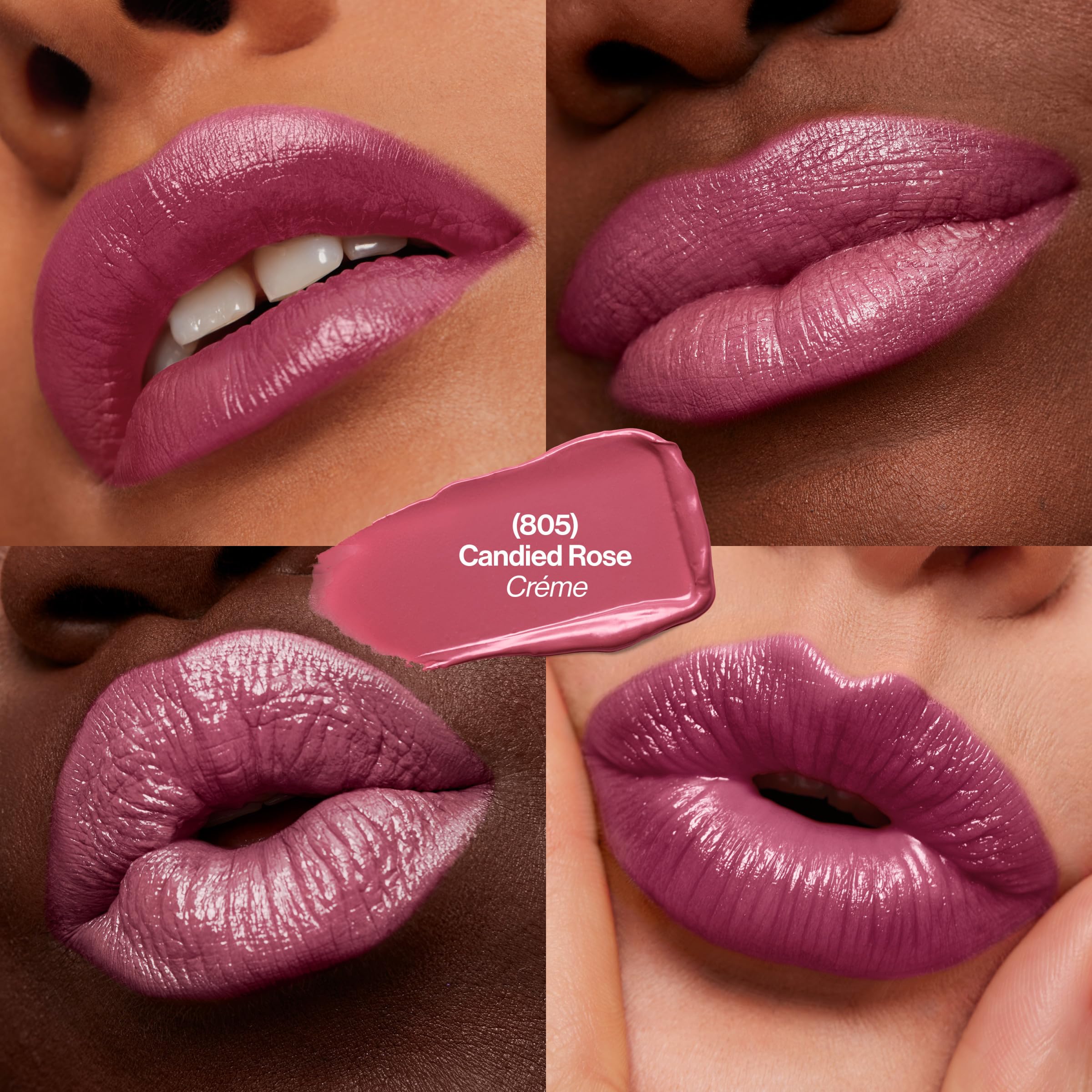 REVLON Lipstick texture close-up with microfine pigments for rich color
