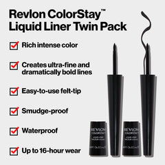 REVLON ColorStay waterproof-eyeliner with smudgeproof formula for durable wear.