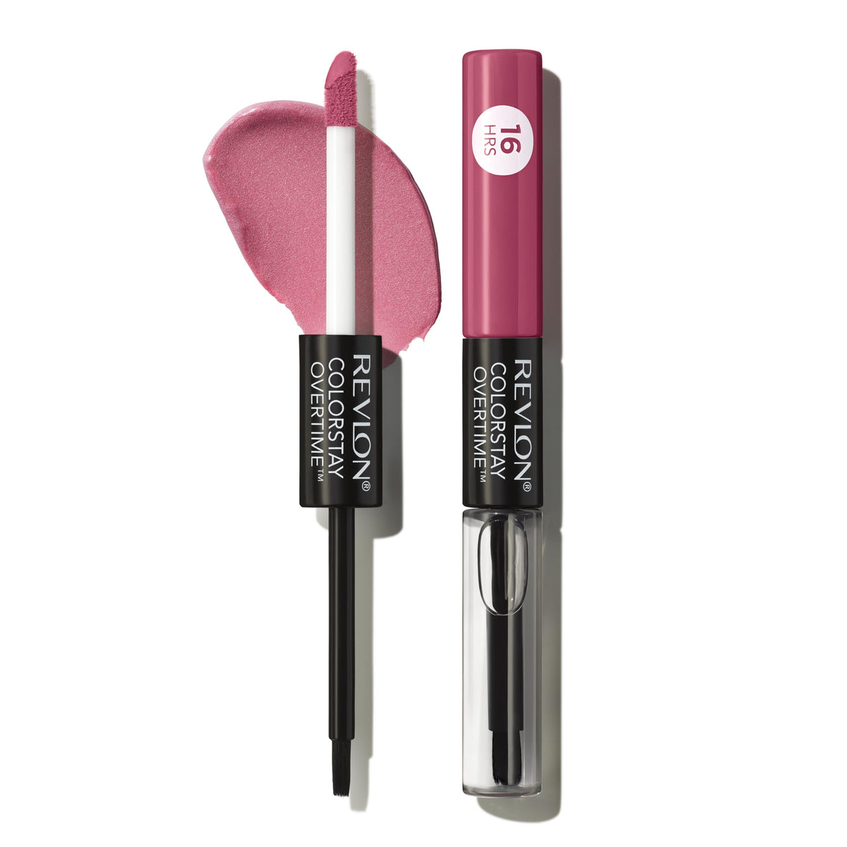 Revlon Liquid Lipstick Infinite Raspberry application shows long-lasting color for all-day wear.
