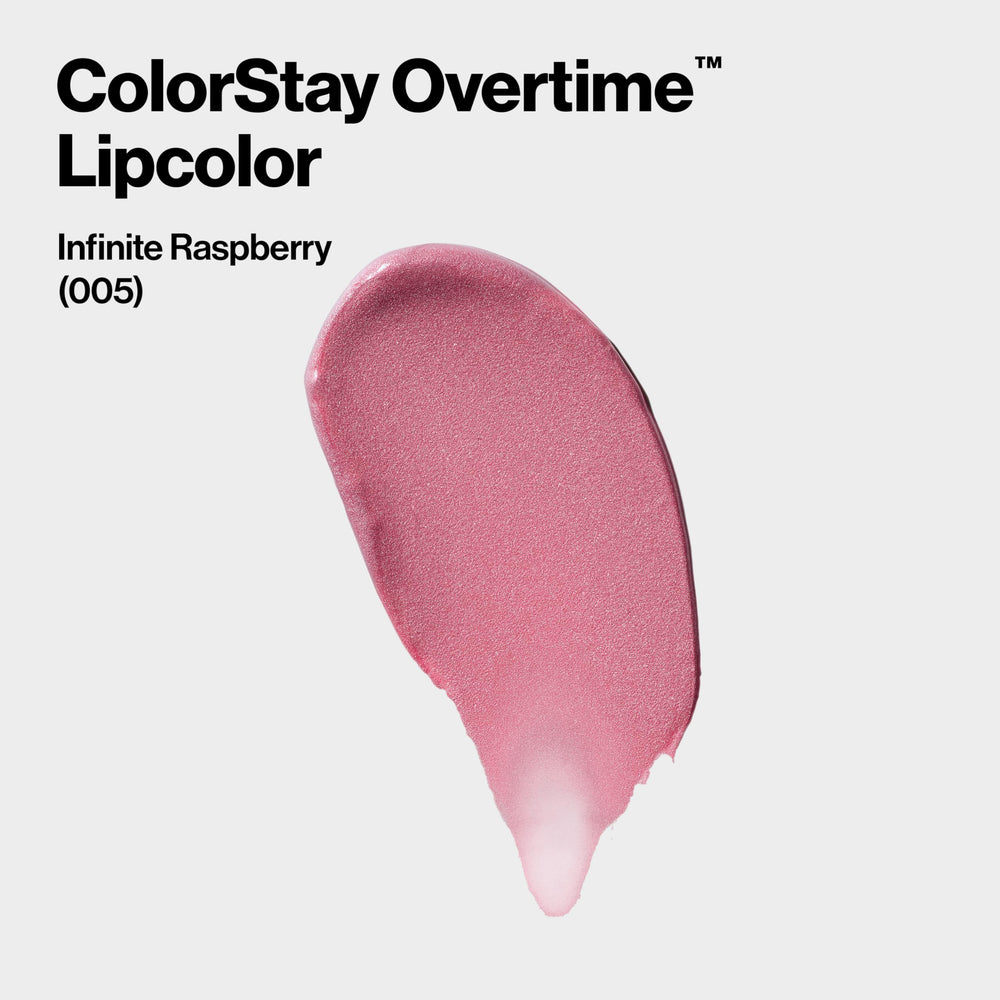 Revlon Liquid Lipstick Infinite Raspberry swatch reveals vibrant pigment without feathering.