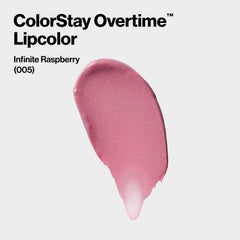 Revlon Liquid Lipstick Infinite Raspberry swatch reveals vibrant pigment without feathering.