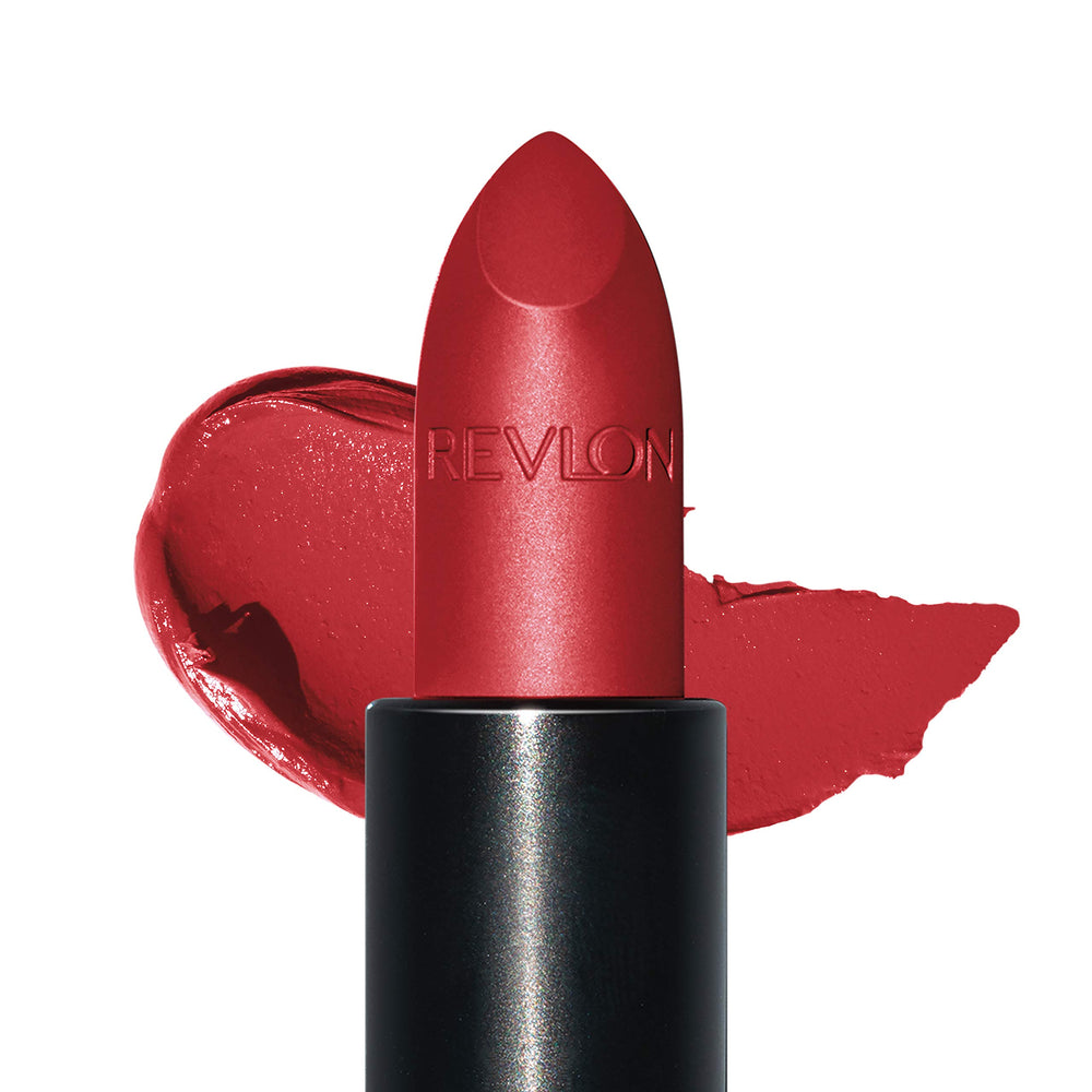 Revlon Luscious Mattes lipstick bullet close-up showing creamy texture and comfortable matte