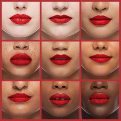 Revlon Luscious Mattes lipstick on lips showing velvety finish and hydration