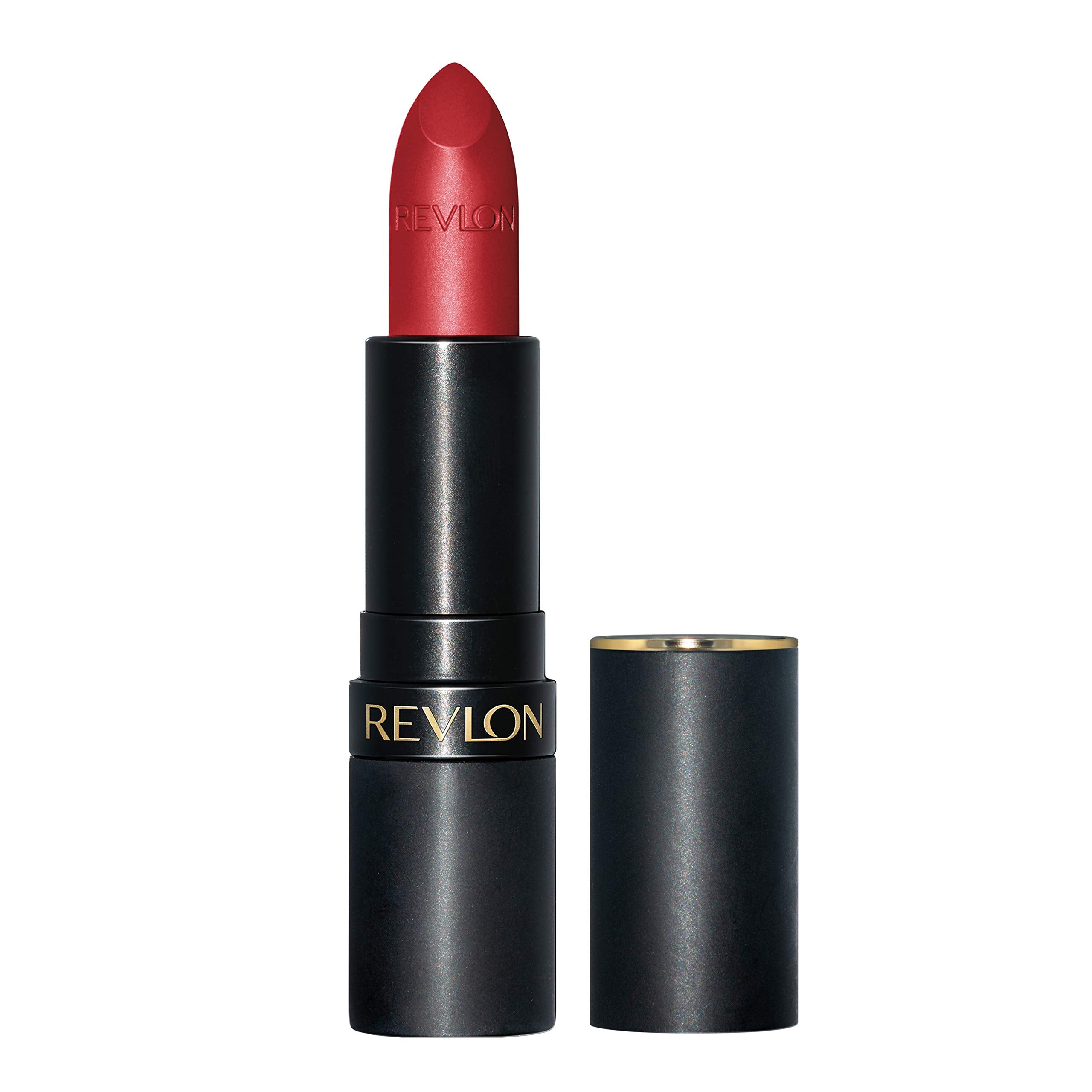 Revlon Luscious Mattes lipstick packaging in a soft-matte tube with gold accents for premium feel