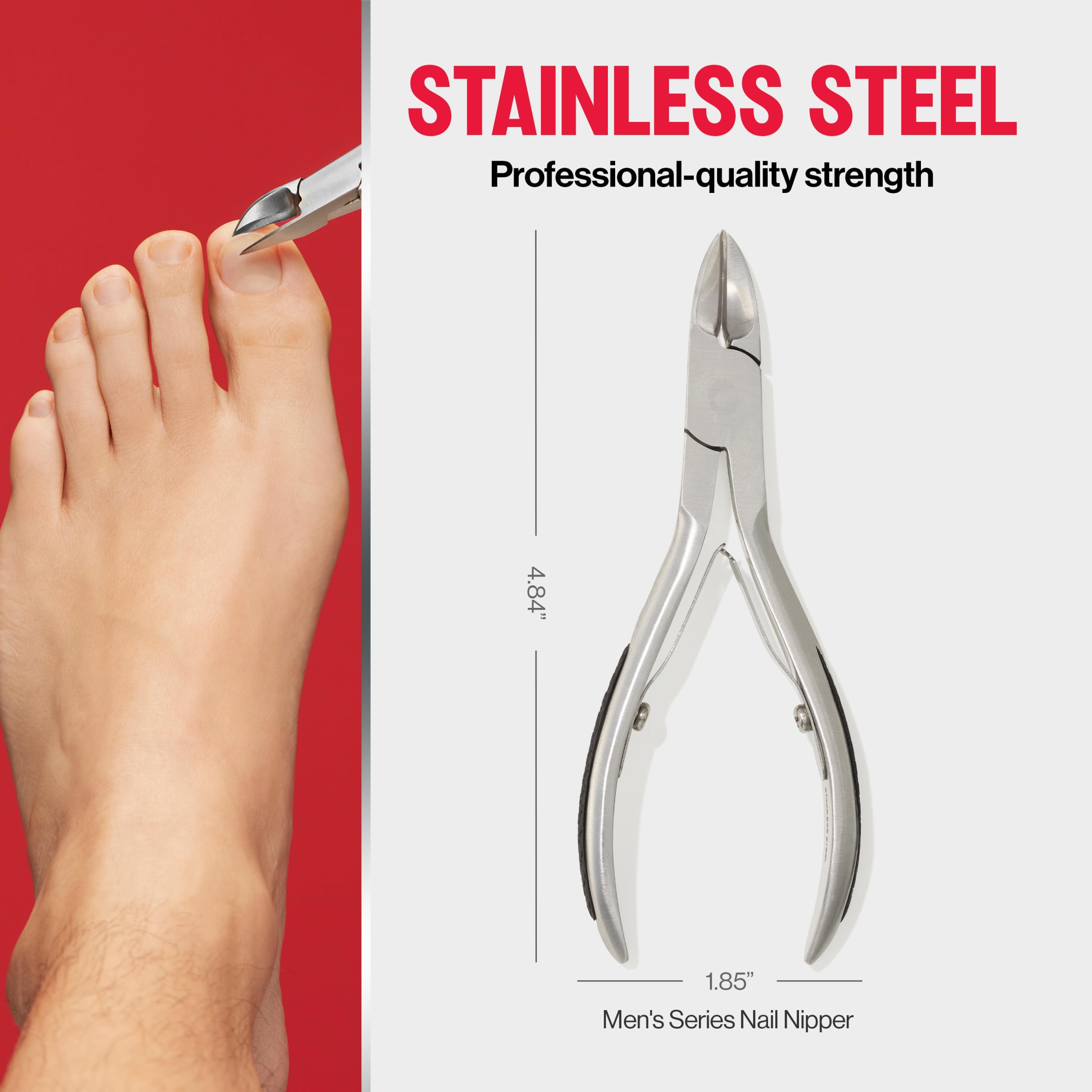 Revlon nail clipper positioned as a grooming tool for him