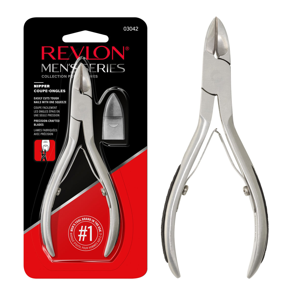 Revlon nail clipper with sharp blades for precise thick-nail trims