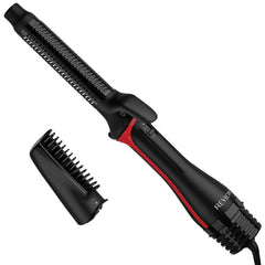 REVLON One-Step Blowout Styler barrel closeup shows triple ceramic coating for smooth shine