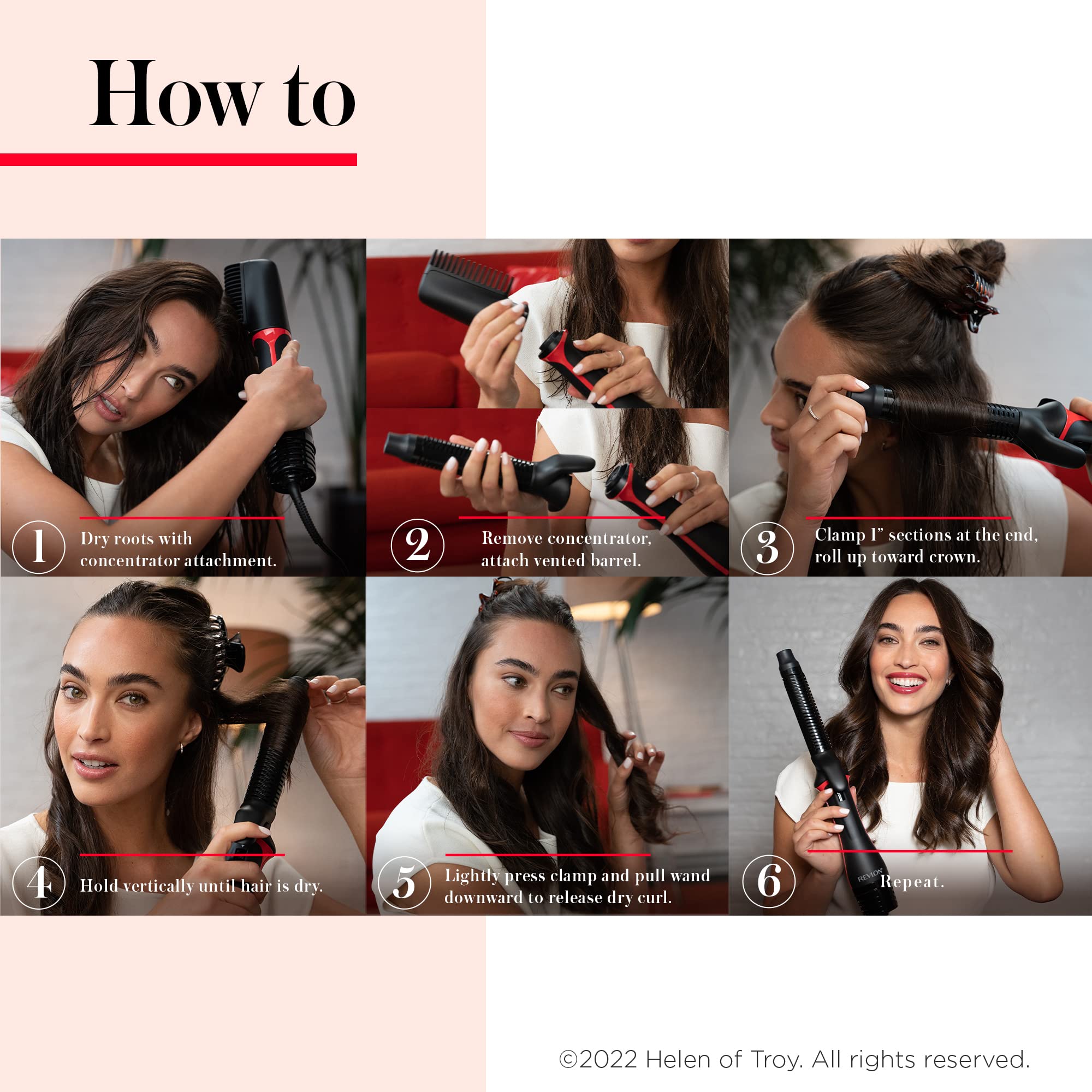 REVLON One-Step Blowout Styler root-drying concentrator speeds drying and curl prep