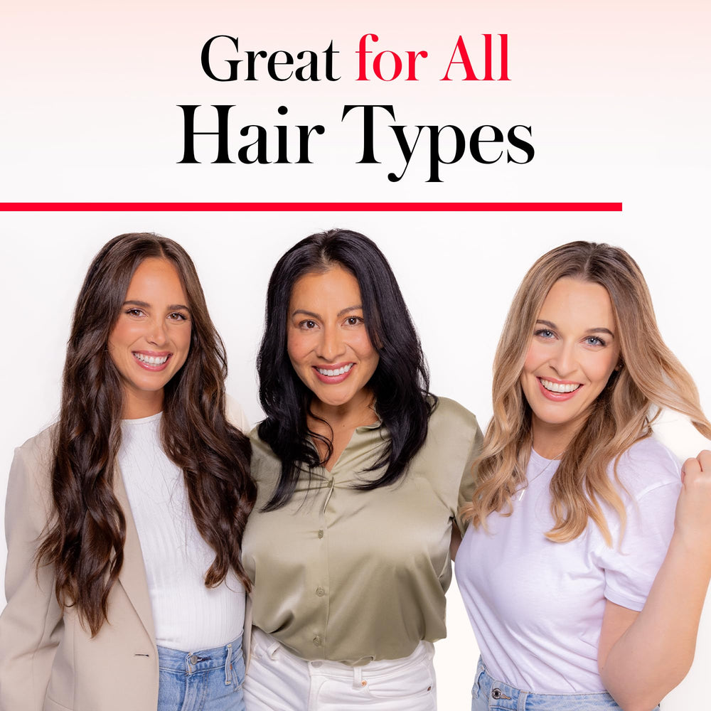 REVLON One-Step fast-drying paddle image highlights time-saving straightening results.