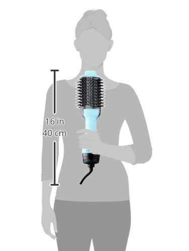 REVLON One-Step Mint brush-detail with nylon pins for detangling.