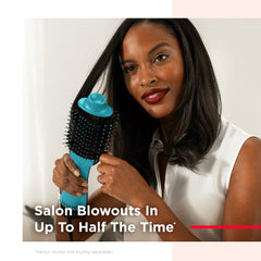 REVLON One-Step Mint in-use shows quick drying and shine.