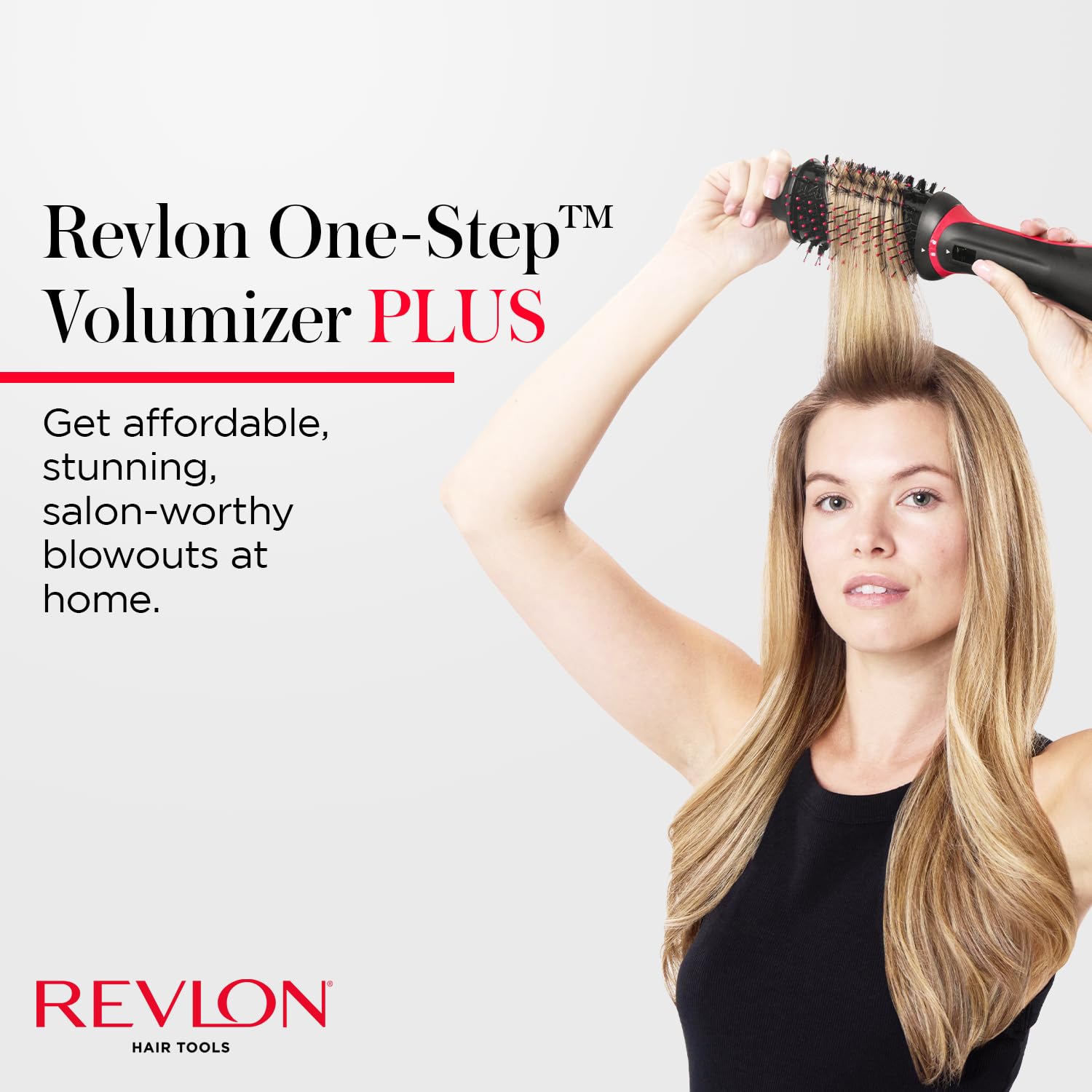Revlon One-Step Volumizer Plus four heat settings for customized styling.