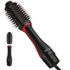 Revlon One-Step Volumizer Plus with oval brush head for root-to-tip volume.
