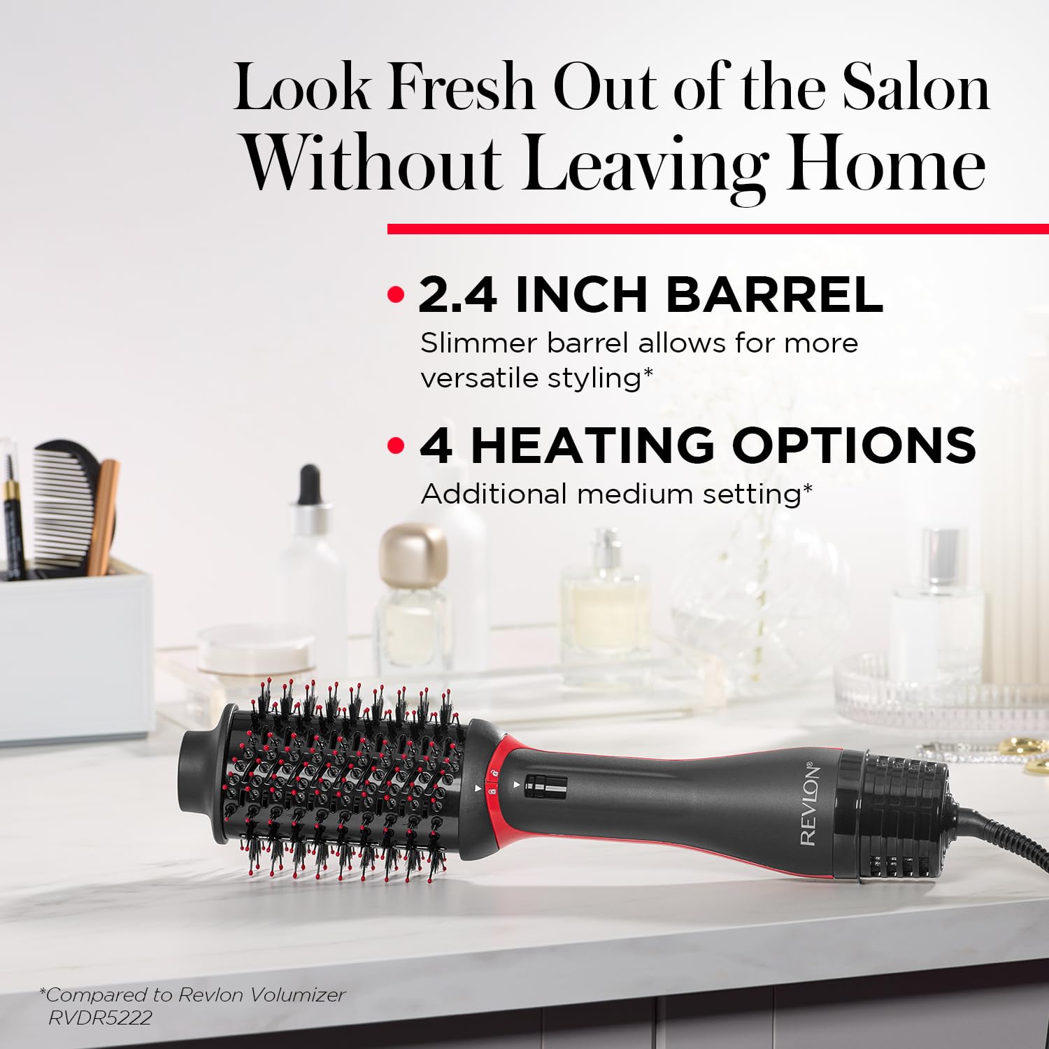 Revlon One-Step Volumizer Plus smooth glide reduces tugging during blow-dry.