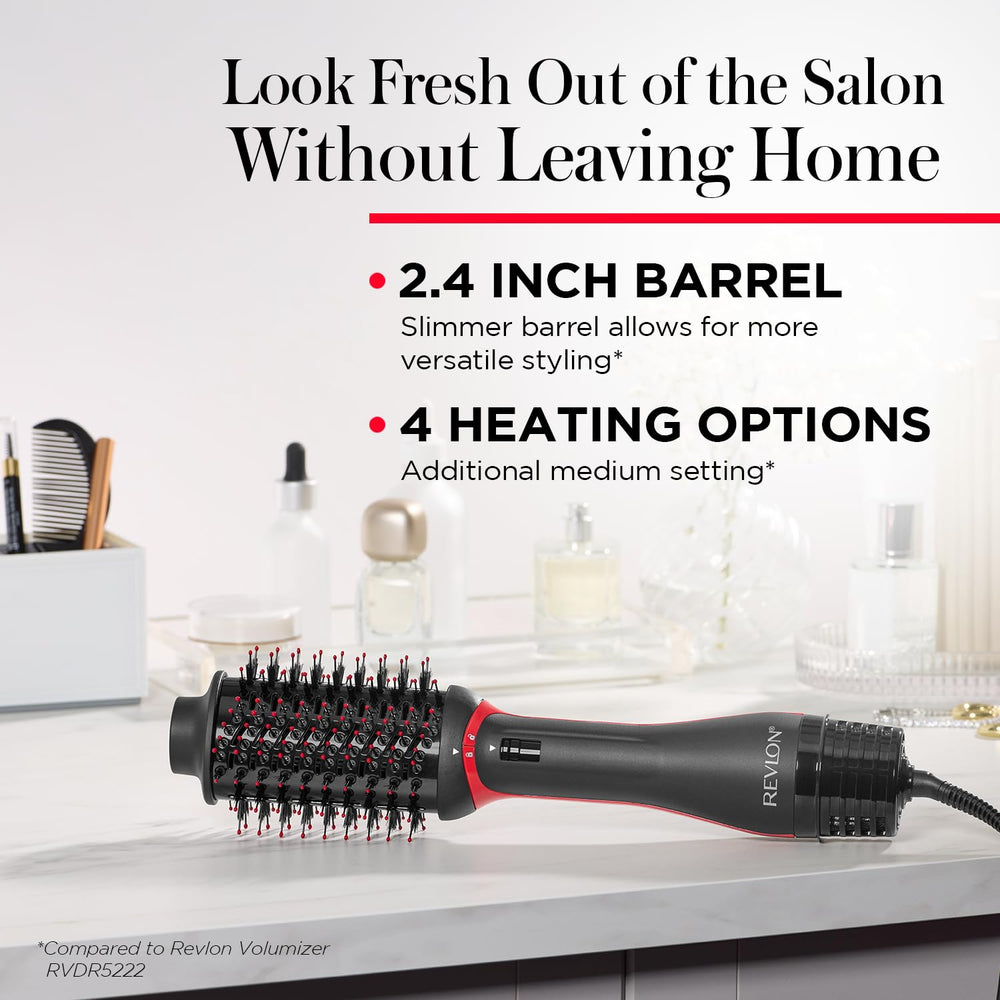 Revlon One-Step Volumizer Plus smooth glide reduces tugging during blow-dry.