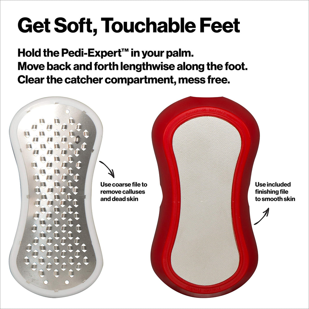 REVLON Pedi-Expert easy-mess cover traps filings securely