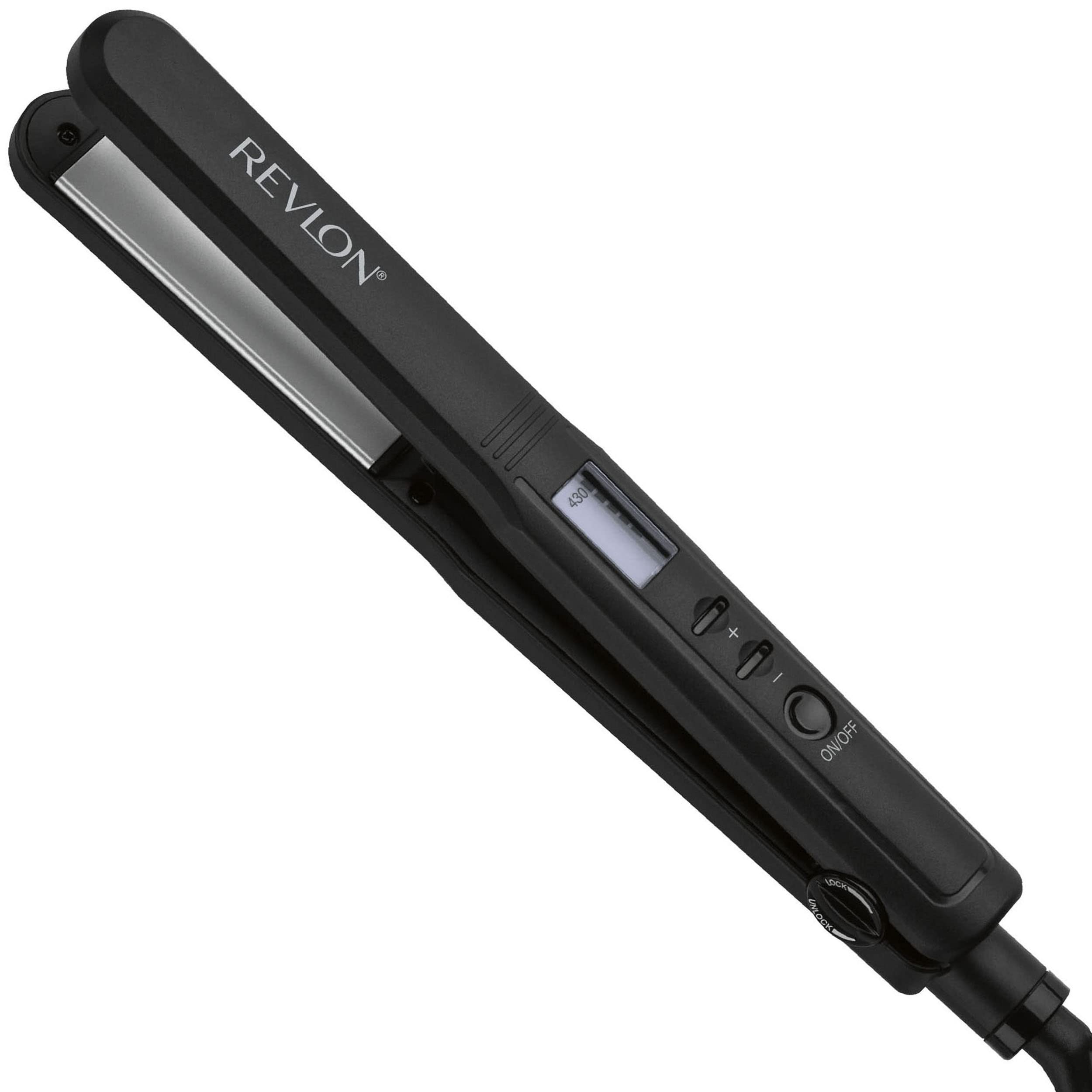 REVLON Perfect Heat flat iron front view for quick, smooth styling confidence.
