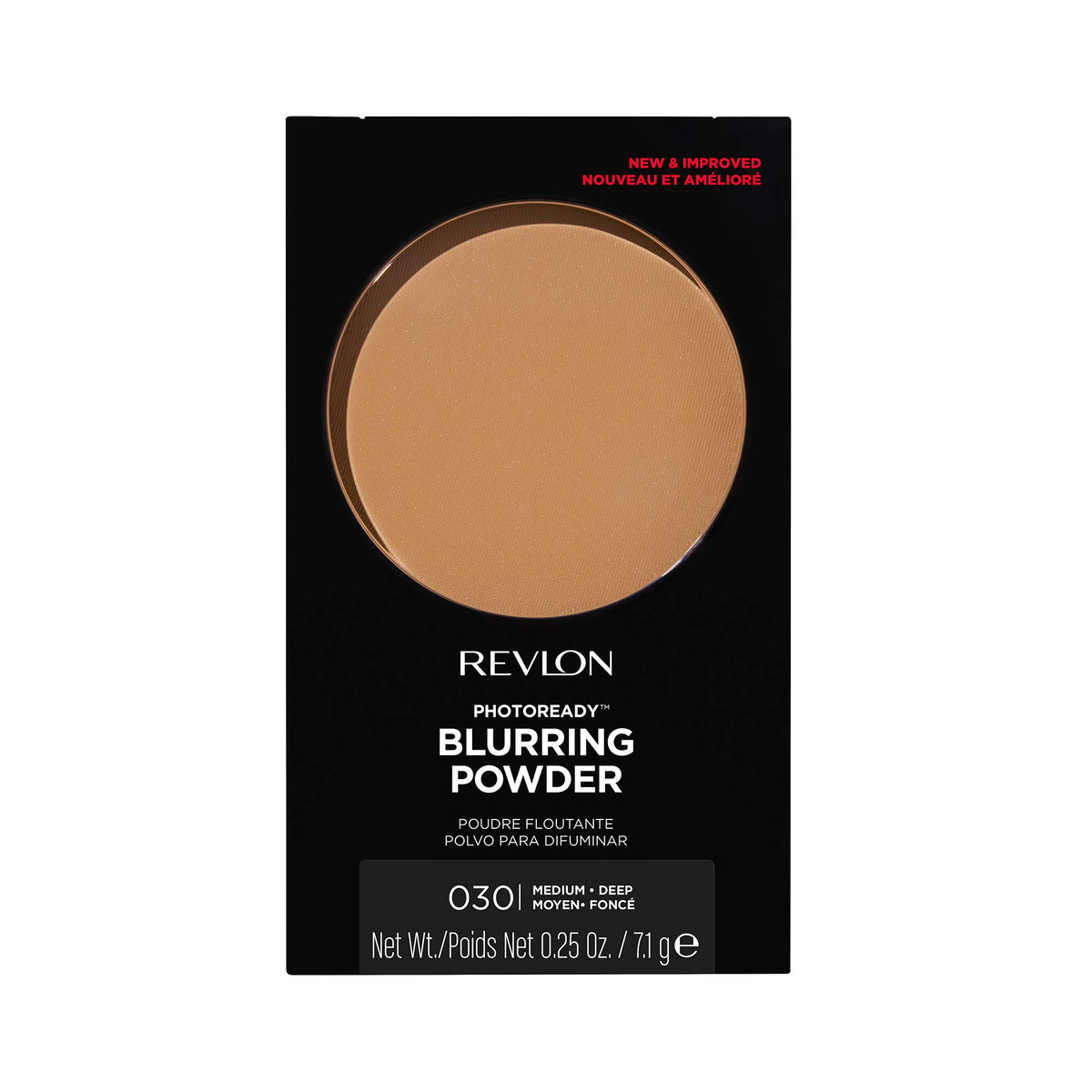 Revlon PhotoReady blurring powder compact with brush delivers a shine-free, flawless finish.