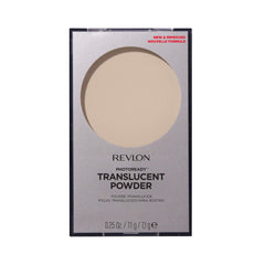 Revlon PhotoReady Blurring Powder compact with brush for shine-free touch-ups.