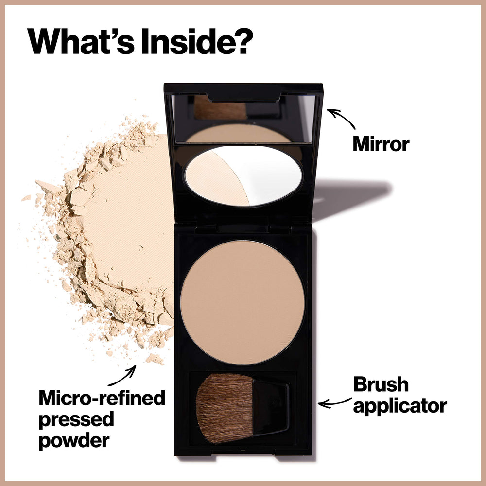 Revlon PhotoReady Blurring Powder translucent 001 on skin diffuses light for smoother tone.