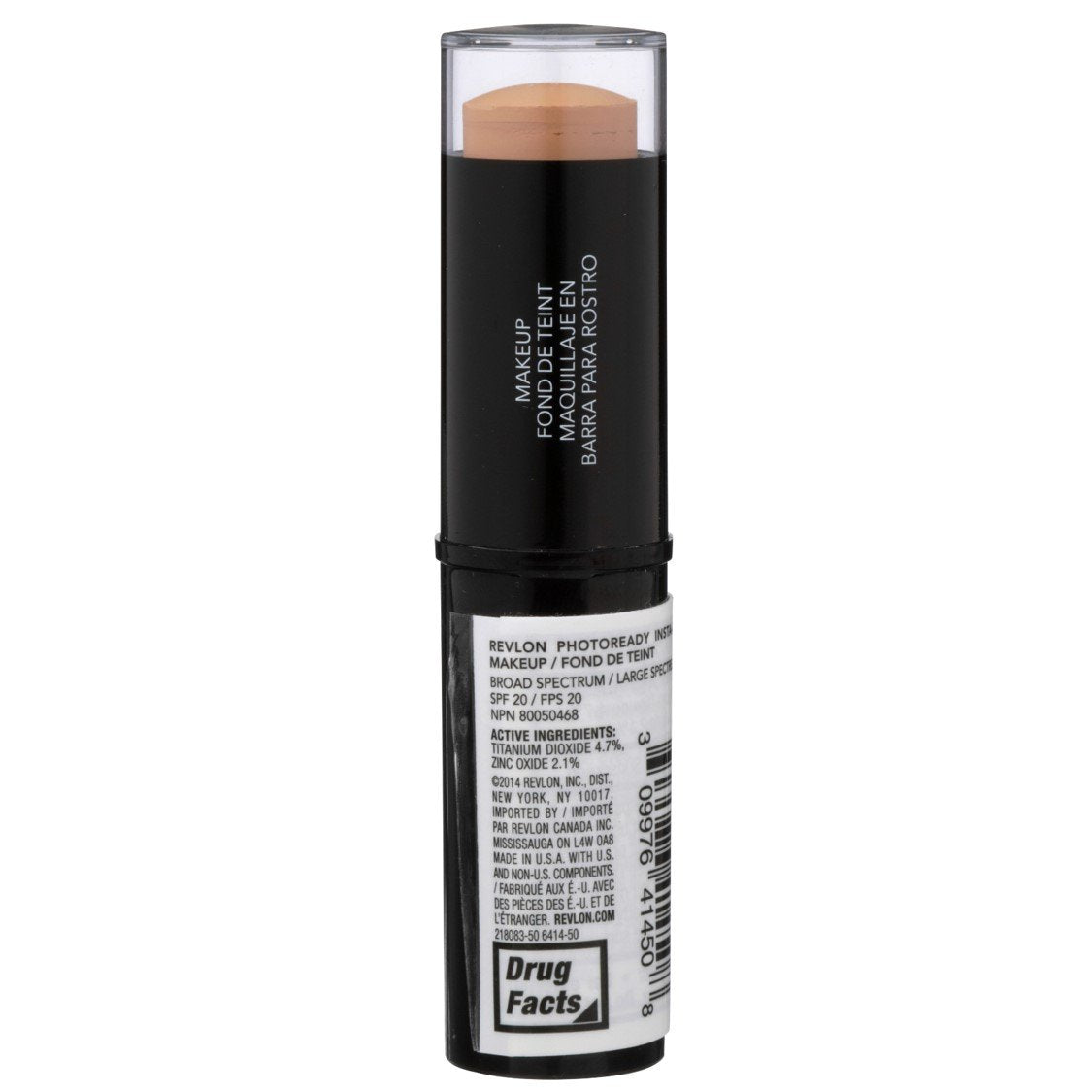 Revlon PhotoReady Insta-Fix SPF 20 packaging highlights sun protection.