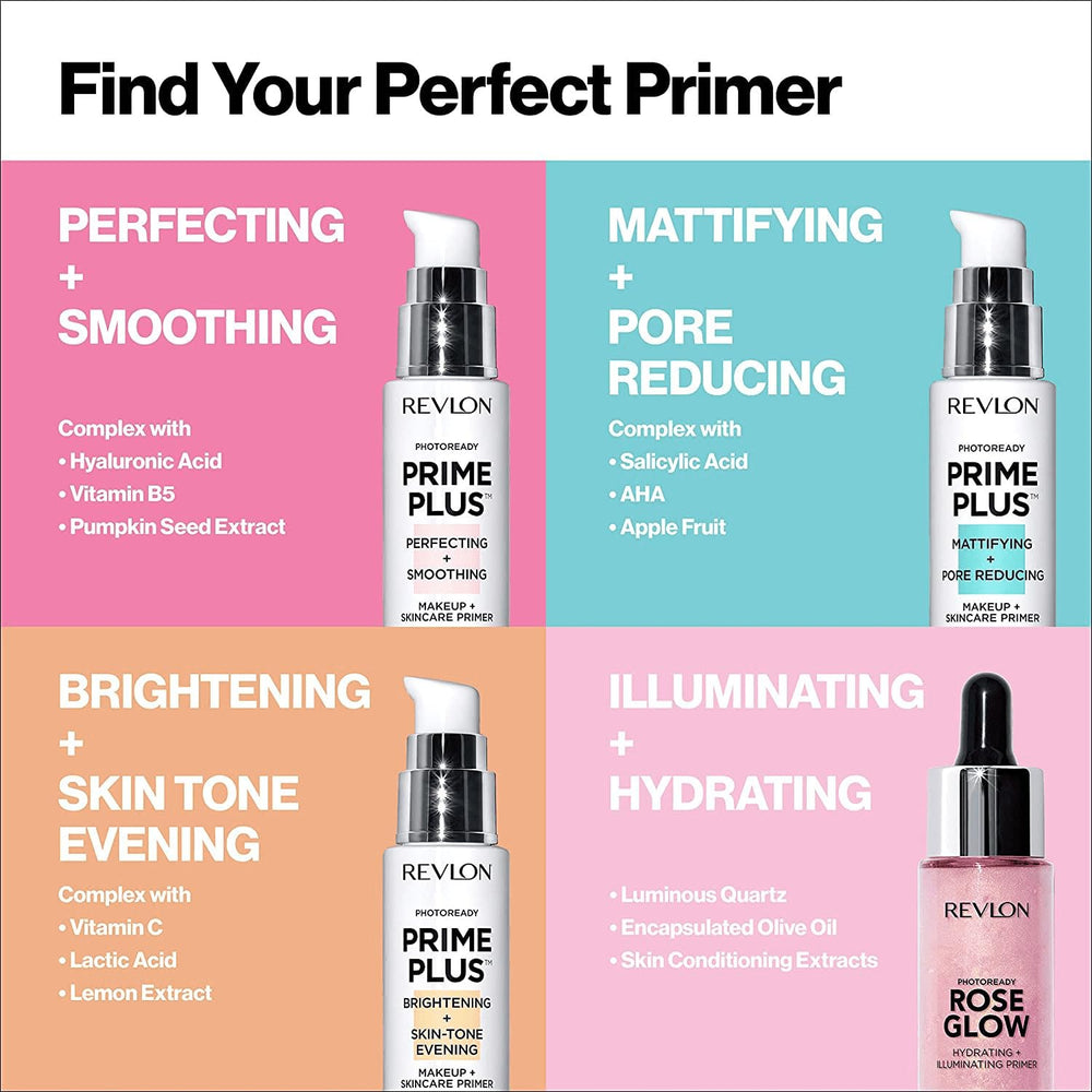 REVLON PhotoReady Prime Plus application demonstrates easy makeup prep.