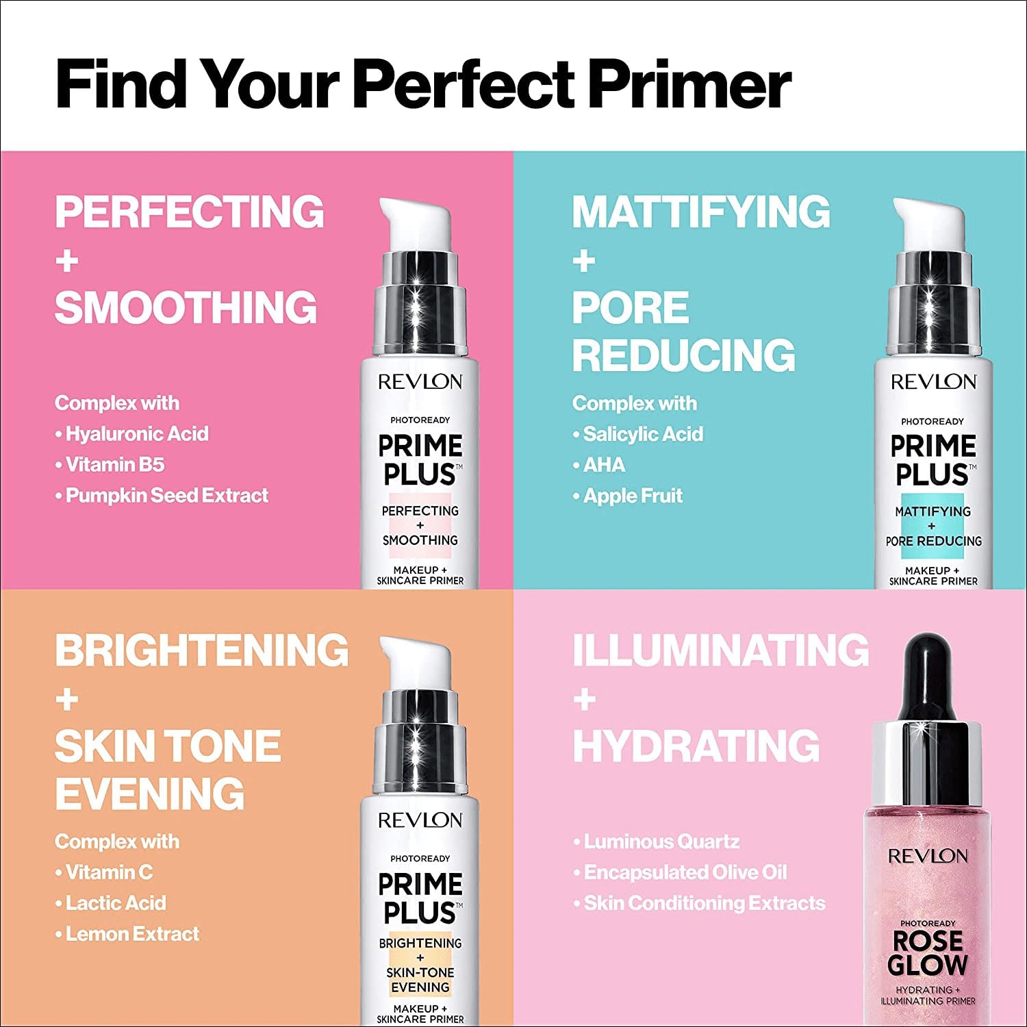 REVLON PhotoReady Prime Plus application demonstrates easy makeup prep.