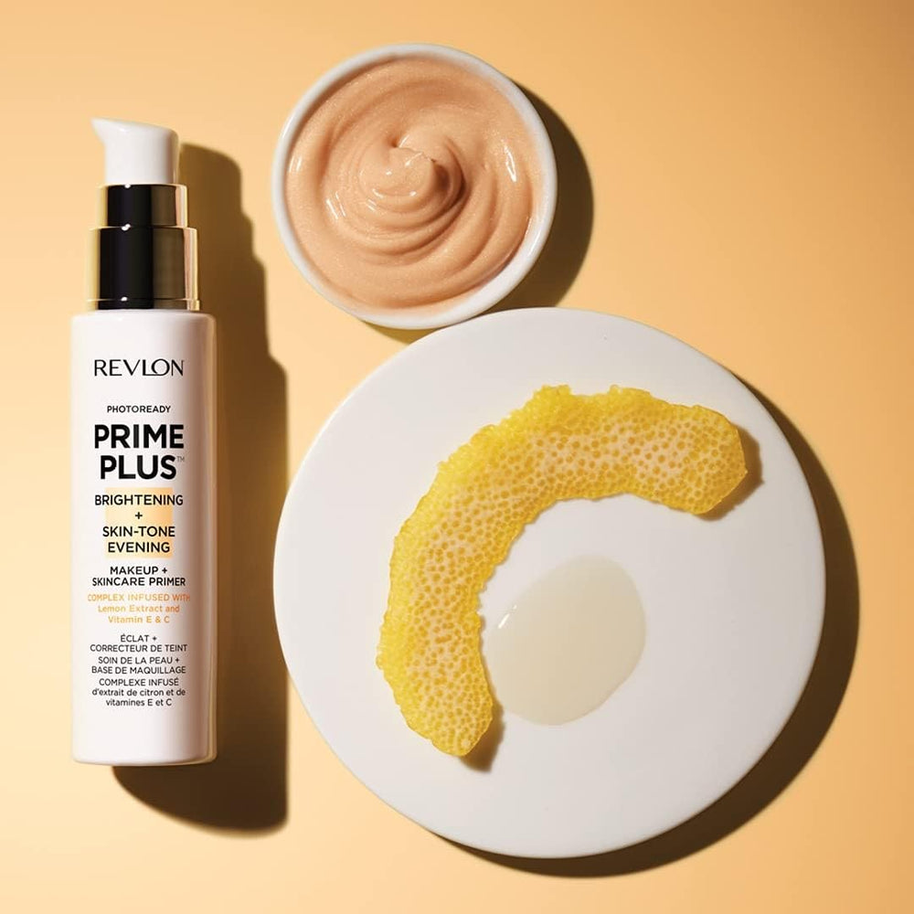 REVLON PhotoReady Prime Plus ingredients lemon boosts brightening infusion.