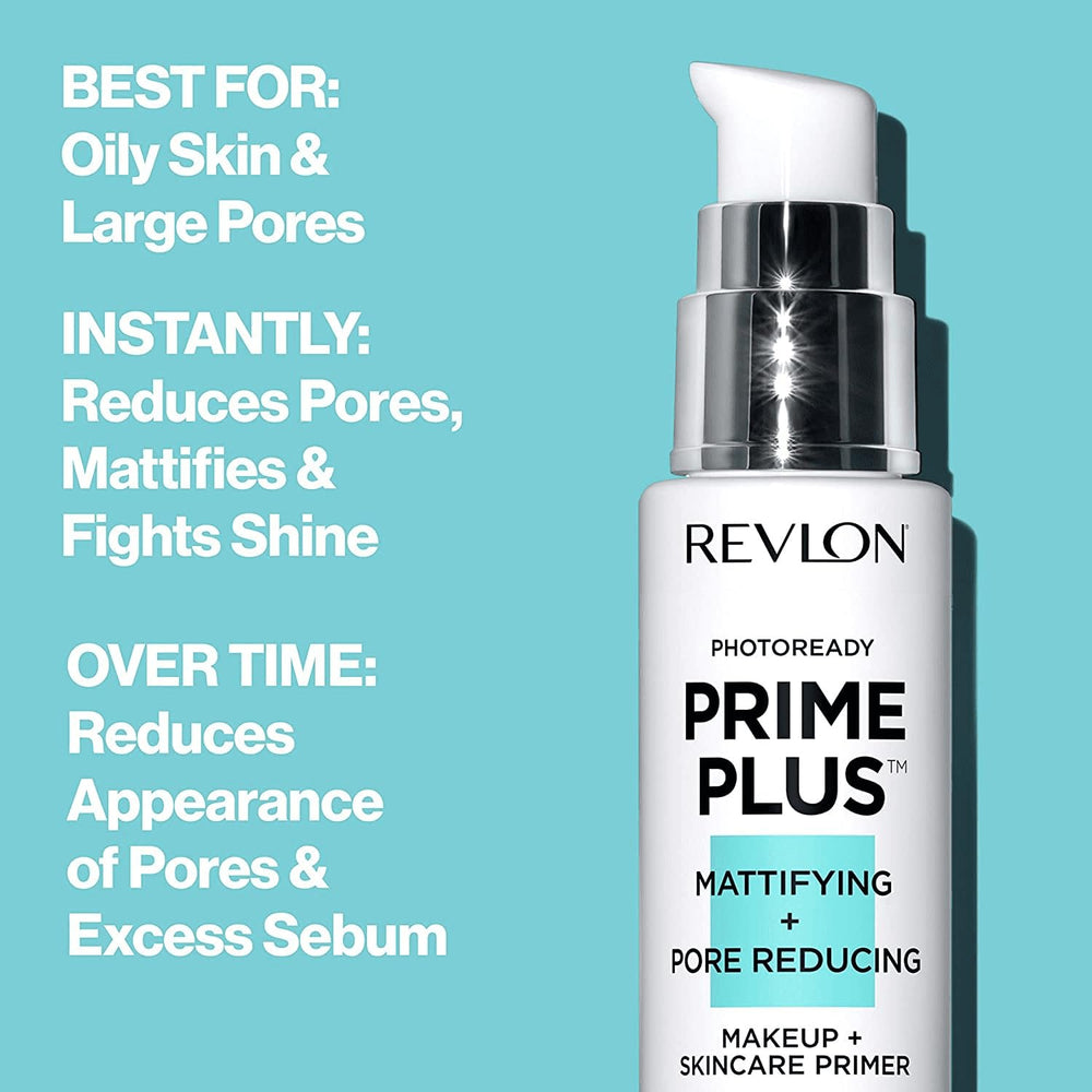 REVLON PhotoReady Prime Plus spherical beads blur fine lines for soft focus.