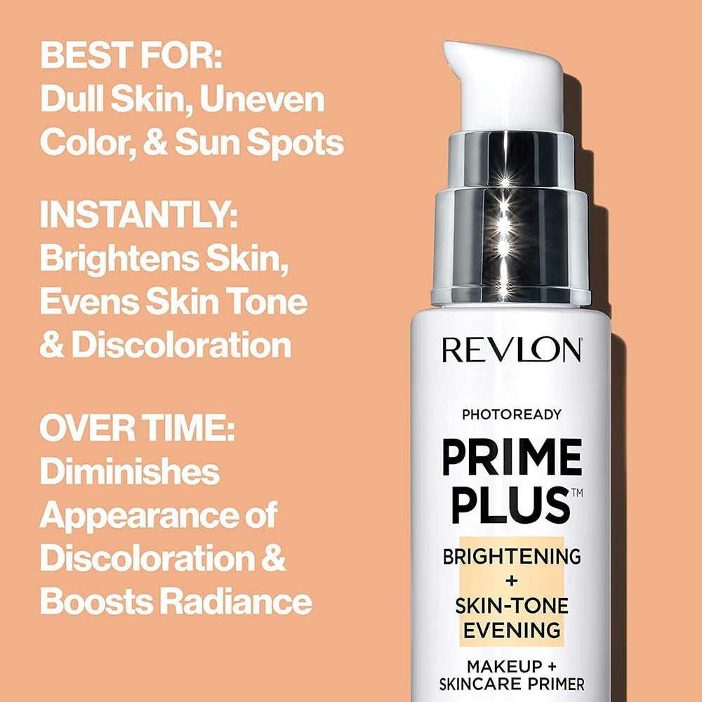 REVLON PhotoReady Prime Plus swirl swatch helps foundation glide evenly.