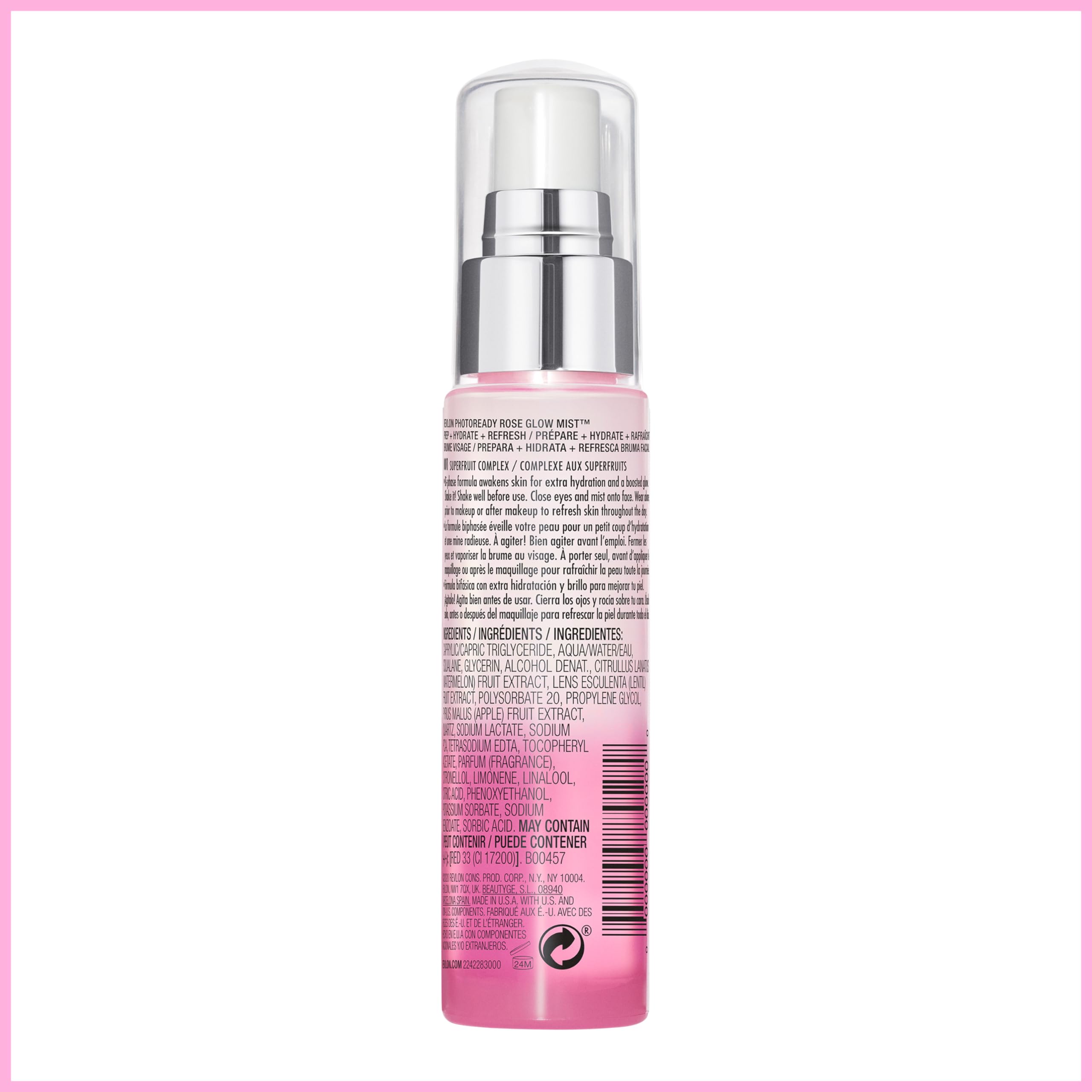 REVLON colección Brillo Rosado - niebla de belleza para cuidado diario