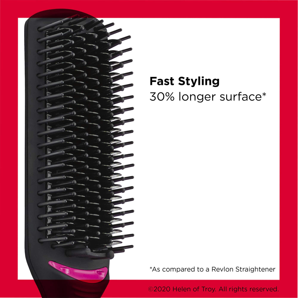 Revlon Salon One-Step brush bristles glide through hair for comfortable detangling.