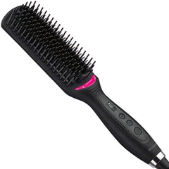 Revlon Salon One-Step brush close-up shows a ceramic-coated surface for smooth, glossy results.