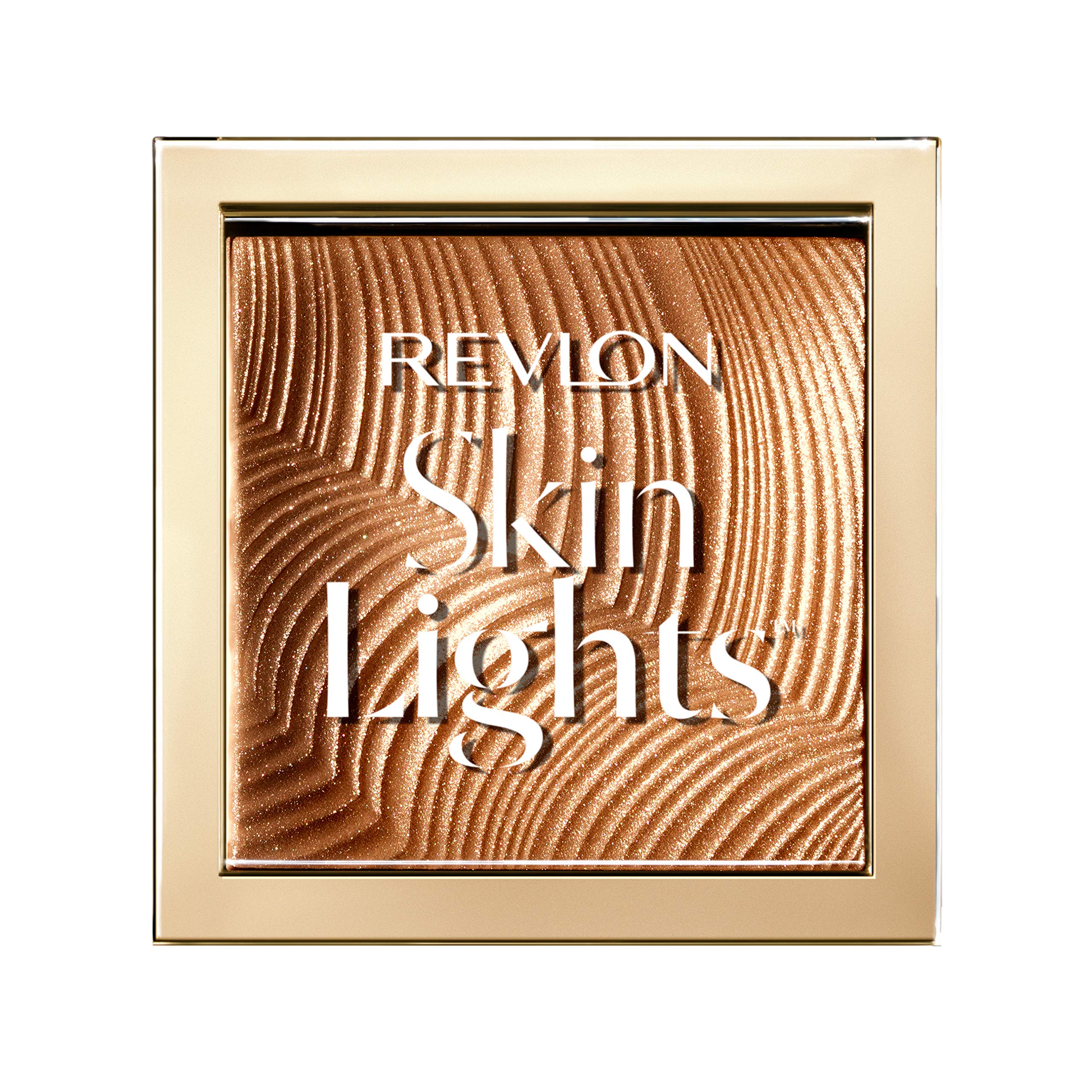 Revlon Skinlights Bronzer Sunlit Glow compact closeup for natural warmth.