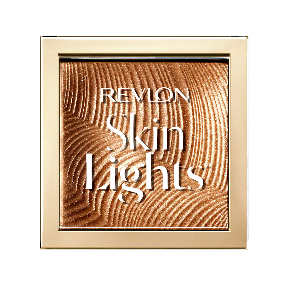 Revlon Skinlights Bronzer Sunlit Glow compact closeup for natural warmth.